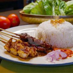 Nasi Sate Udang Ayam