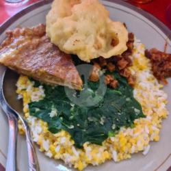 Nasi Jagung Kuah Maronggih/kelor Ikan Telor Dadar