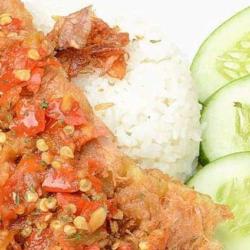 Ayam Geprek Kremes Sayap Nasi Lalapan