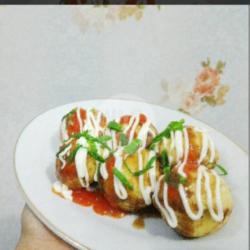 Takoyaki Isi Keju Saus Pedas Mayones