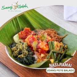 Nasi Ramai Udang Pete Balado