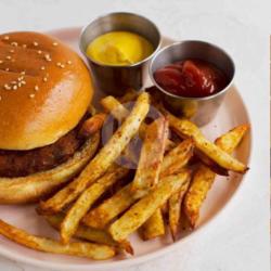 Beef Burger And Fries