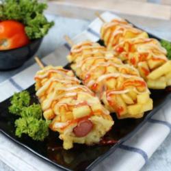 Corndog Mozarella Sosis Kentang Saus Mayo