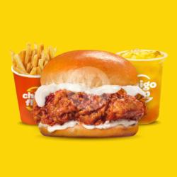 Chicken Burger Korean Spicy Combo