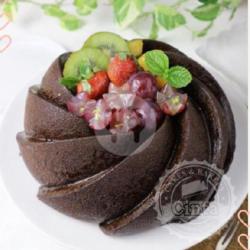 Puding Brownies Spiral Dengan Topping