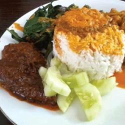 Nasi Rendang Limpo Sayur Komplit