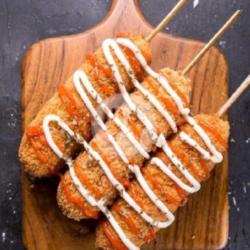 Corndog Mozarella Saus Pedas Mayo