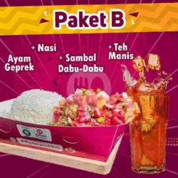 Paket B Ayam Geprek Sambal Dabu Dabu