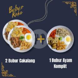 2 Bubur Cakalang Komplit   1 Bubur Ayam Komplit