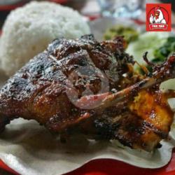 Bebek Bakar Penyet Sambel Ijo   Nasi