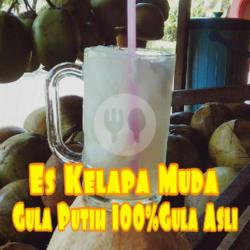 Es Kelapa Muda Gula  Putih Asli