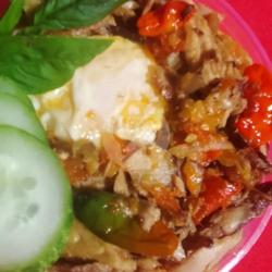 Nasi Suwir Tongkol Pedas Telor