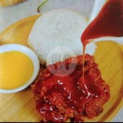 Dada/paha Atas Saus Hot  Nasi