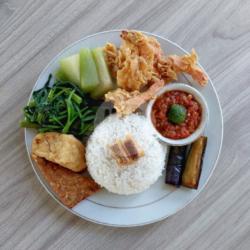 Nasi Tempong Udang   Nasi