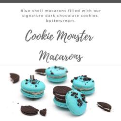 Cookie Monster Macarons