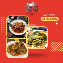 Hemat Ceria - Kepiting 7 Ons Asam Manis, Kerang Hijau Saus Padang, Udang Goreng Telur Asin