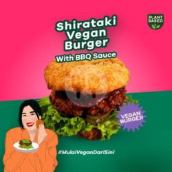 Shirataki Vegan Burger With Bbq Sauce