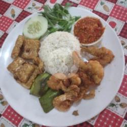 Sego Sambel Udang Tempe