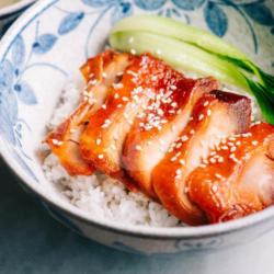 Hainan Rice With Char Siu Chicken