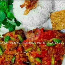 Ayam Penyet Nasi Lalapan Pete Mantap