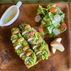 Avocado Toast With Green Salad