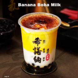 Banana Boba Milk