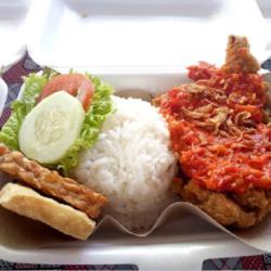 Ayam Geprek Ekonomis   Nasi