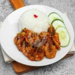 Nasi Sambal Udang Pedass