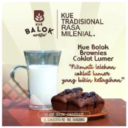 Kue Balok Brownies Coklat Lumer / Pcs