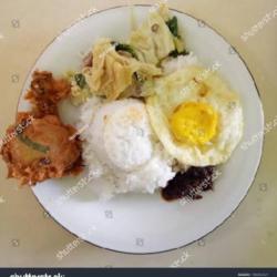 Nasi Rames Telur Ceplok