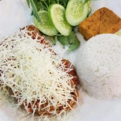 Nasi Ayam Geprek Keju   Tahu Rolade