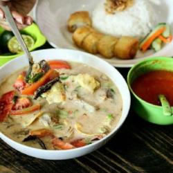 Paket Soto Babat Campur   Nasi