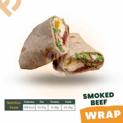 Smoked Beef Wrap (398 Kcal)