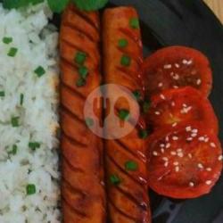 Nasi Tumis Terong Telor Bakar