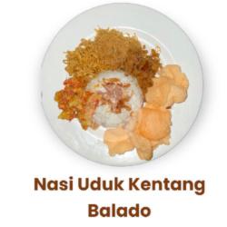 Nasi Uduk Kentang Balado