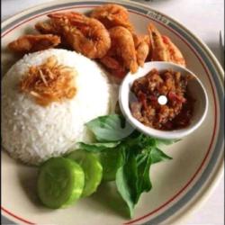 Lalapan Udang Crispy   Nasi