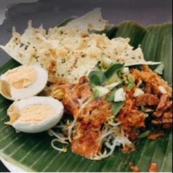 Nasi Pecel Telor Asin