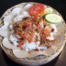 Ayam Kampung Geprek Bawang   Nasi