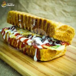 Roti Bakar Bandung Asin, Telur Smoke Beef