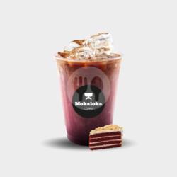 Iced Red Velvet Coffee Latte (es Kopi Susu Red Velvet)