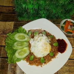 Nasi Goreng Pete   Sambel   Lalab Pisah