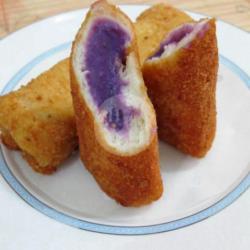 Roti Tawar Goreng Crispy Isi Taro Es Teh