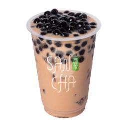 Sancha Pearl (boba) Milk Tea (r)