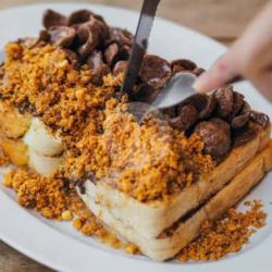 Roti Bakar Choco Crunch Coklat Kacang Susu