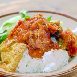 Nasi Tempe Telur Penyet