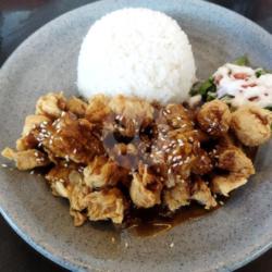 Paket Nasi Ayam Crispy Saus Teriyaki