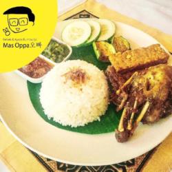 Nasi Bebek Tempe Bumbu Ijo