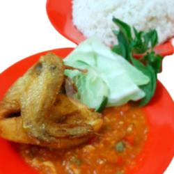 Paket Lalapan Ayam Dada   Nasi