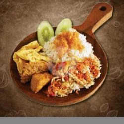 Nasi Ayam Geprek   Tahu   Tempe