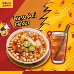 Baso Aci Seuhah Ceker   Teh Manis